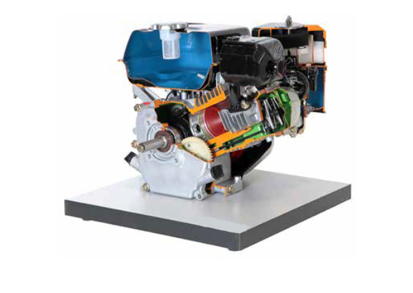 Cut Model Of Single Cylinder Four Stroke Petrol Engine