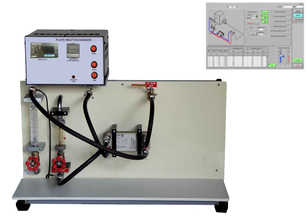 Plate Type Heat Exchanger with Data Acquisition